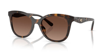 Coach Cad25 HC8419U 5120T5 55 Dark Tortoise / Brown Gradient Polar