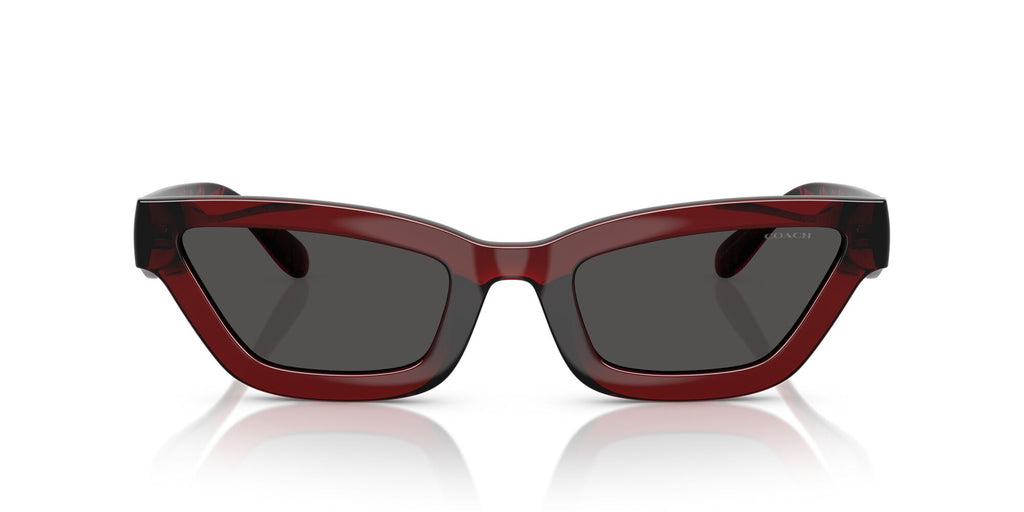 Coach Cad28 HC8420U 587487 55 Transparent Deep Red / Grey Solid