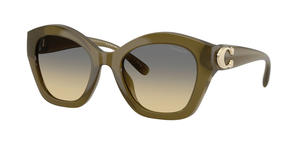 Coach Cad31 HC8421U 5872L0 54 Milky Olive / Grey Olive Gradient