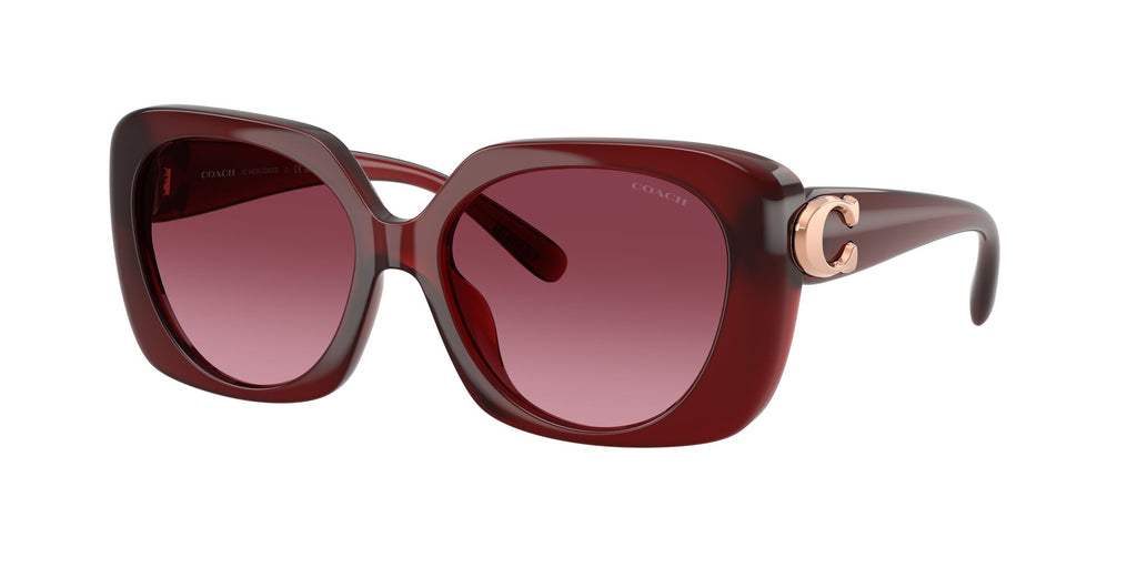 Coach Cad33 HC8422U 58708H 55 Milky Burgundy / Burgundy Gradient