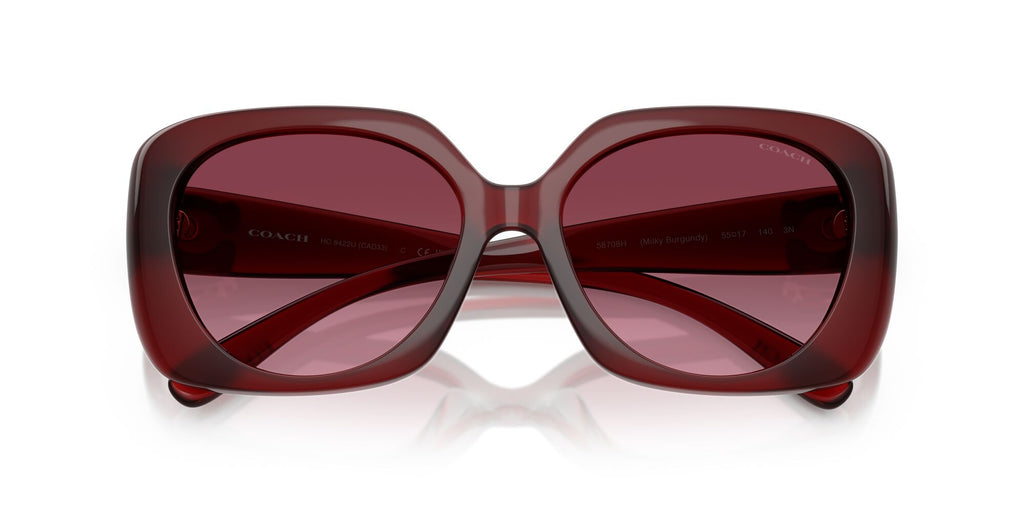 Coach Cad33 HC8422U 58708H 55 Milky Burgundy / Burgundy Gradient
