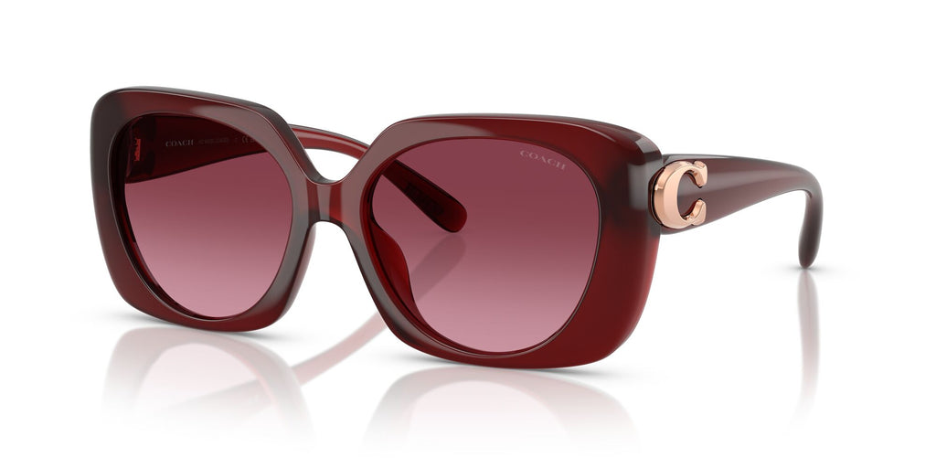 Coach Cad33 HC8422U 58708H 55 Milky Burgundy / Burgundy Gradient