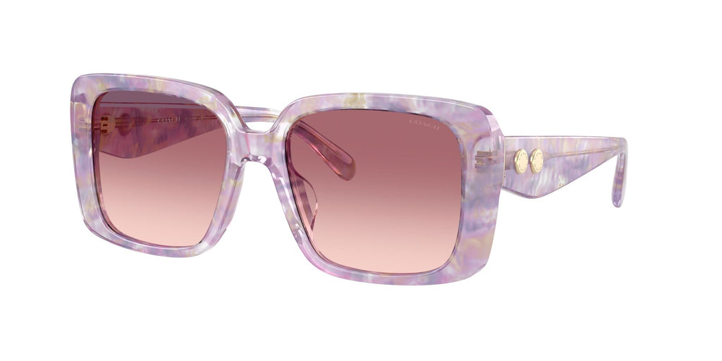 Coach Cad55 HC8424F 58677W 56 Pearlised Purple Watercolour / Purple Pink Gradient