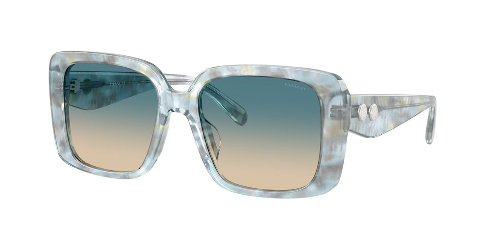 Coach Cad54 HC8424U 58664M 54 Pearlised Blue Watercolour / Blue Yellow Gradient