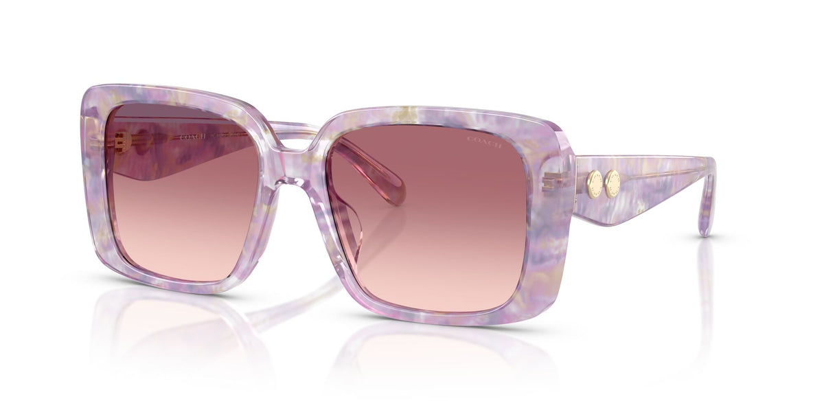 Coach Cad54 HC8424U 58677W 54 Pearlised Purple Watercolour / Purple Pink Gradient