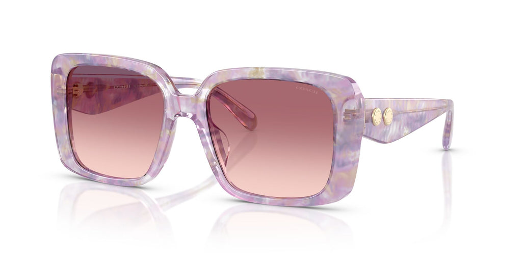 Coach Cad54 HC8424U 58677W 54 Pearlised Purple Watercolour / Purple Pink Gradient