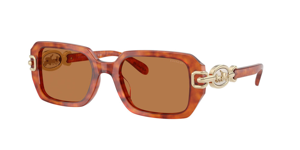 Coach Cad74 HC8425U 577473 52 Caramel Tortoise / Amber Solid