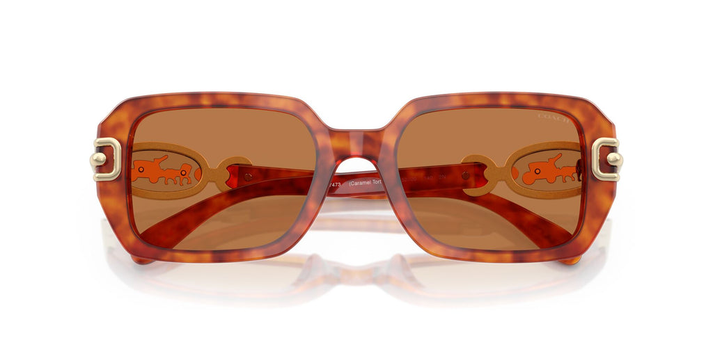 Coach Cad74 HC8425U 577473 52 Caramel Tortoise / Amber Solid