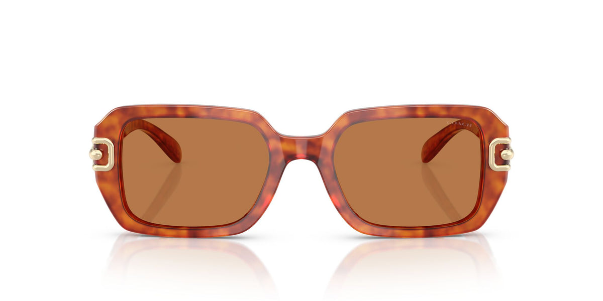 Coach Cad74 HC8425U 577473 52 Caramel Tortoise / Amber Solid