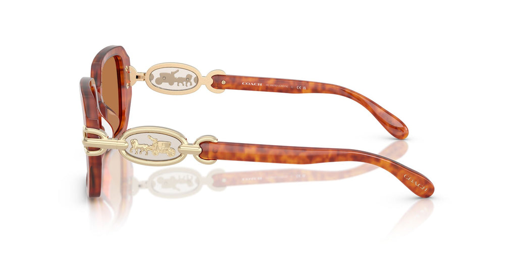 Coach Cad74 HC8425U 577473 52 Caramel Tortoise / Amber Solid