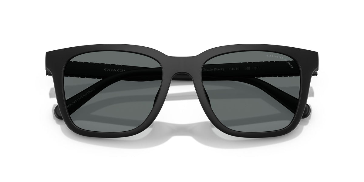 Coach Cad81 HC8426U 500281 54 Matte Black / Grey Solid Polar