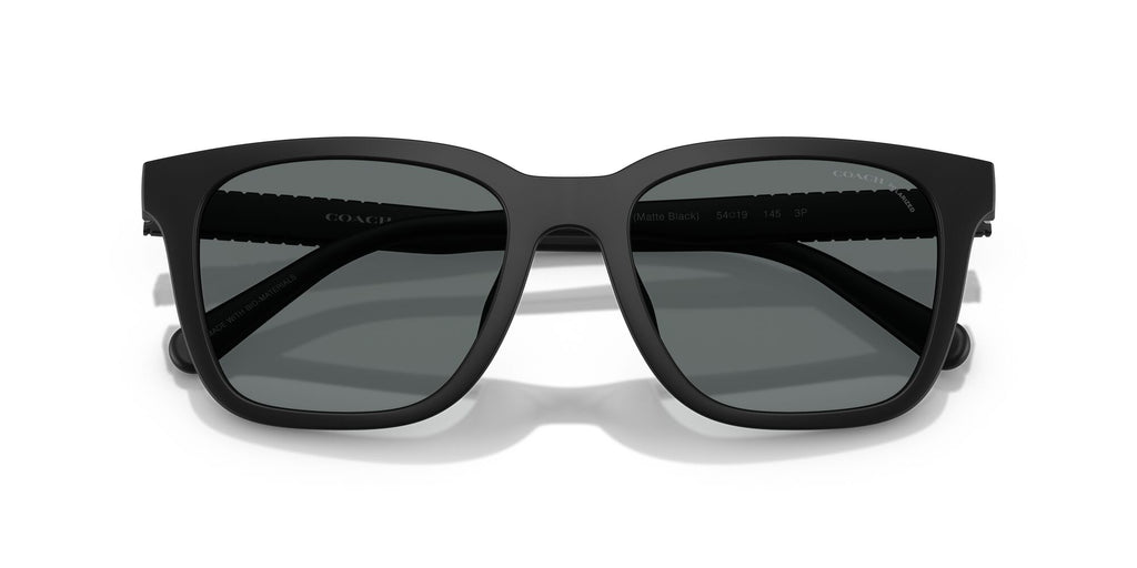 Coach Cad81 HC8426U 500281 54 Matte Black / Grey Solid Polar