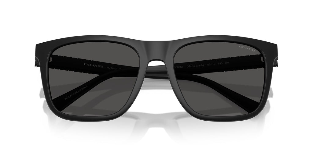 Coach Cae78 HC8427U 500287 57 Matte Black / Grey Solid
