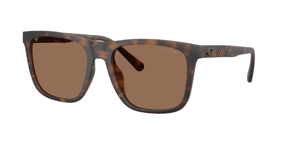 Coach Cae78 HC8427U 512073 57 Matte Dark Tortoise / Brown Solid