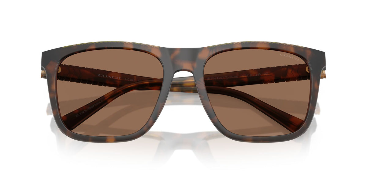 Coach Cae78 HC8427U 512073 57 Matte Dark Tortoise / Brown Solid