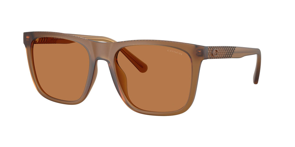 Coach Cae78 HC8427U 587673 57 Matt Transparent Amber / Amber Solid