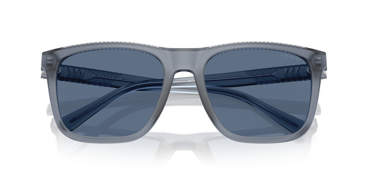 Coach Cae78 HC8427U 587780 57 Matte Transparent Blue / Blue Solid