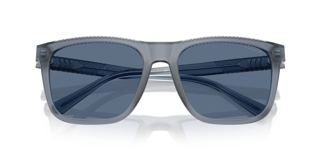 Coach Cae78 HC8427U 587780 57 Matte Transparent Blue / Blue Solid