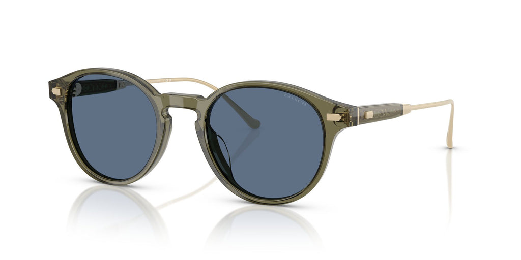 Coach Cad83 HC8428U 584880 50 Transparent Olive / Blue Solid