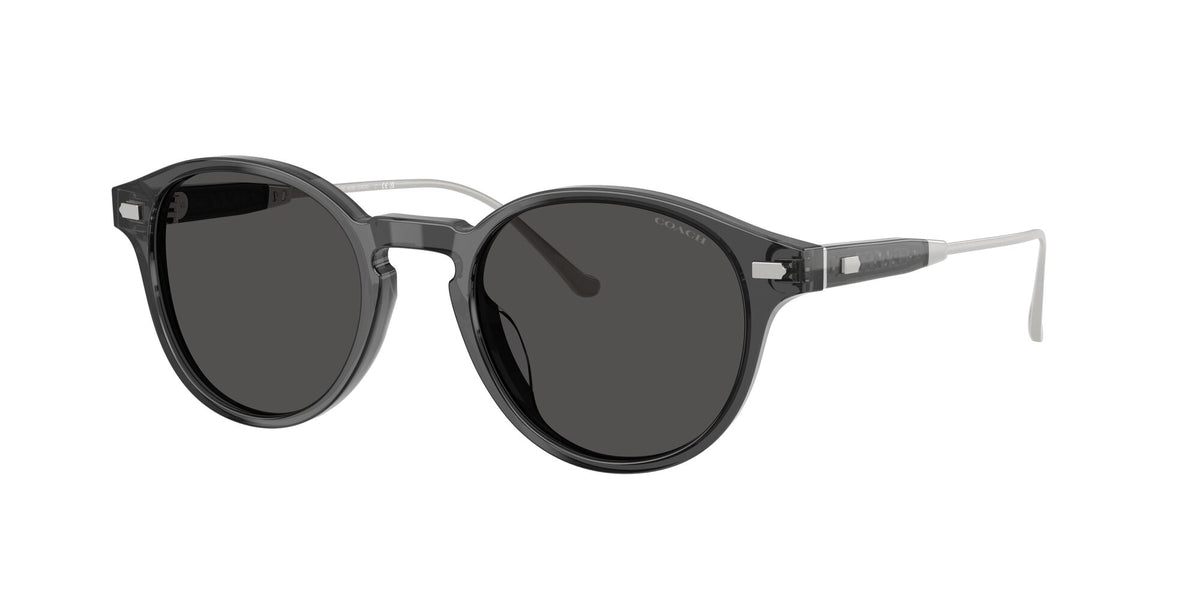 Coach Cad83 HC8428U 587887 50 Transparent Grey / Grey Solid