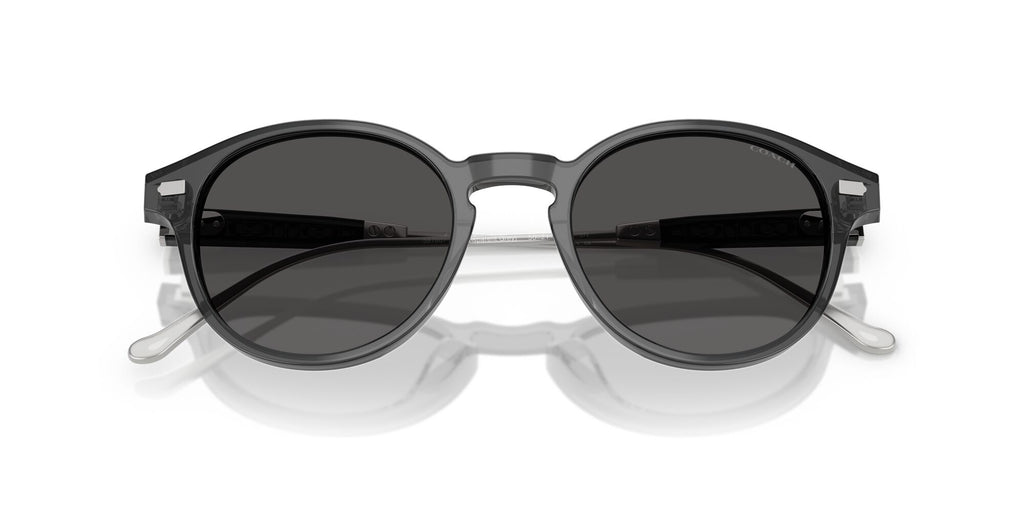 Coach Cad83 HC8428U 587887 50 Transparent Grey / Grey Solid
