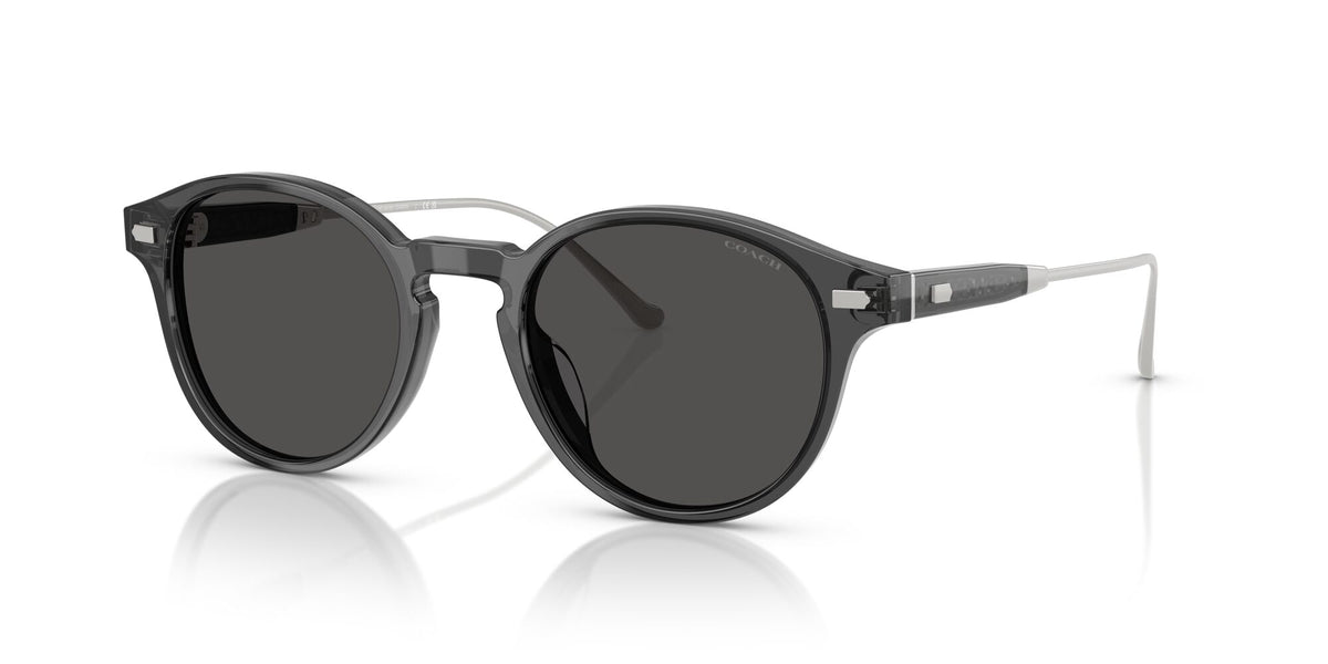 Coach Cad83 HC8428U 587887 50 Transparent Grey / Grey Solid