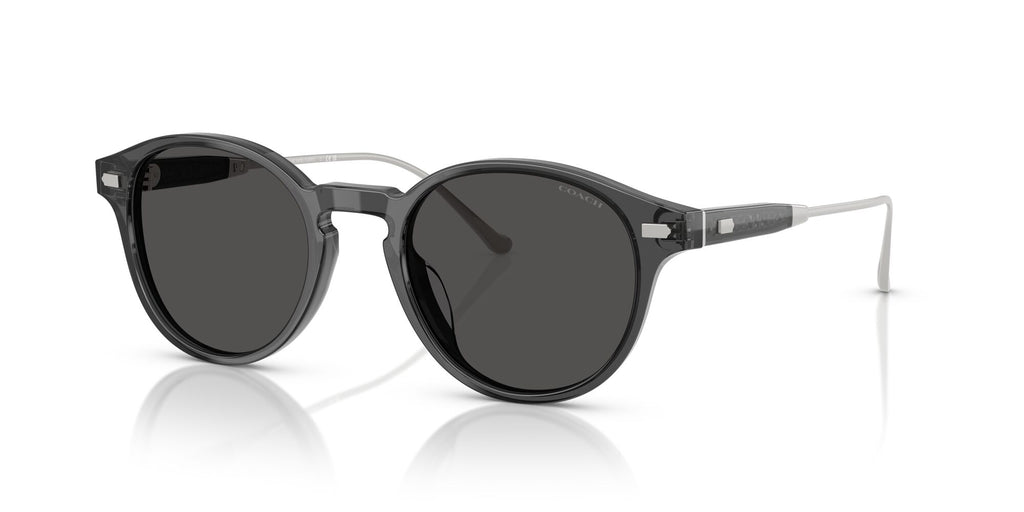 Coach Cad83 HC8428U 587887 50 Transparent Grey / Grey Solid