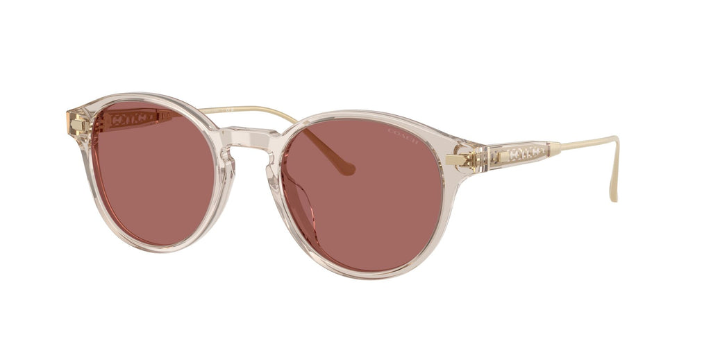 Coach Cad83 HC8428U 58790H 50 Transparent Sand / Wine Solid