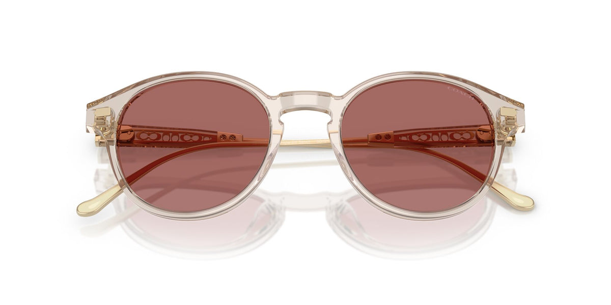 Coach Cad83 HC8428U 58790H 50 Transparent Sand / Wine Solid