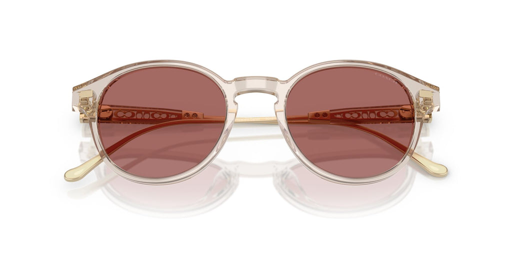 Coach Cad83 HC8428U 58790H 50 Transparent Sand / Wine Solid
