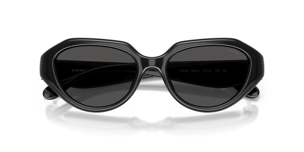 Coach 0HC8433U 500287 52 Black/ Grey Solid
