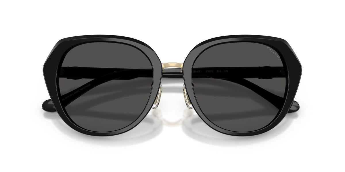 Coach 0HC8436 500287 55 Black/ Grey Solid