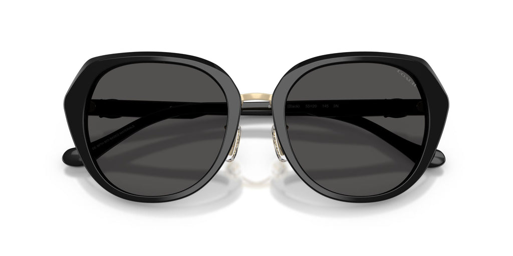 Coach 0HC8436 500287 55 Black/ Grey Solid