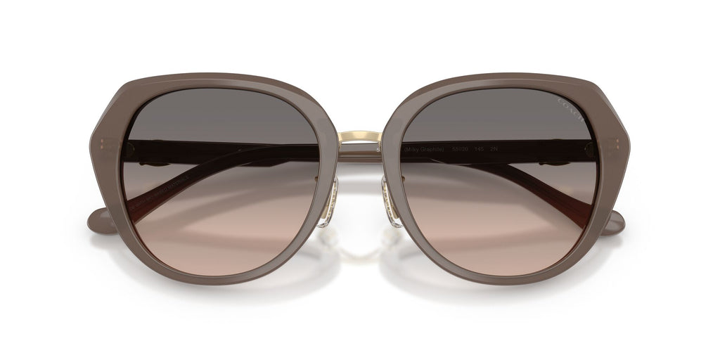 Coach 0HC8436 5917G9 55 Milky Graphite/ Grey Sand Gradient