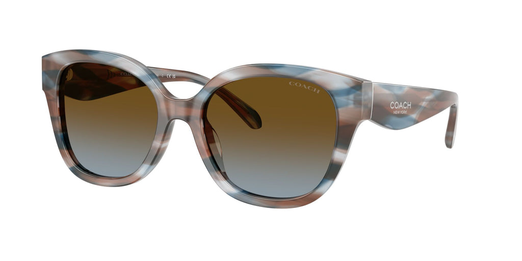 Coach 0HC8438U 589913 56 Striated Maple/Blueberry/ Brown Blue Gradient