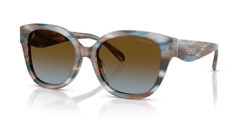 Coach 0HC8438U 589913 56 Striated Maple/Blueberry/ Brown Blue Gradient