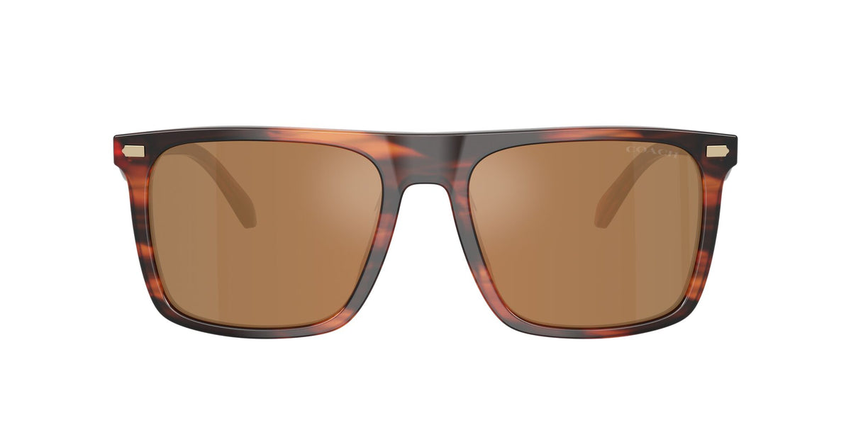 Coach 0HC8440U 5906/O 57 Striated Caramel/ Brown Flash