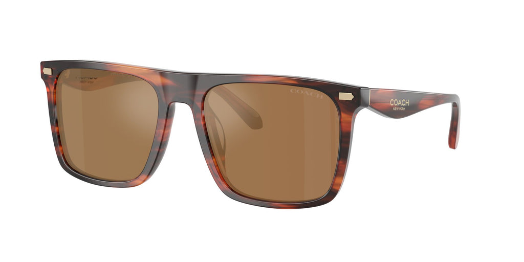 Coach 0HC8440U 5906/O 57 Striated Caramel/ Brown Flash