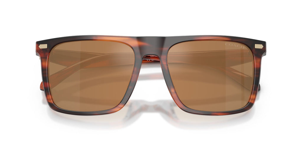Coach 0HC8440U 5906/O 57 Striated Caramel/ Brown Flash
