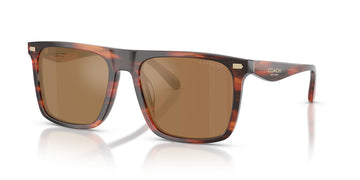 Coach 0HC8440U 5906/O 57 Striated Caramel/ Brown Flash