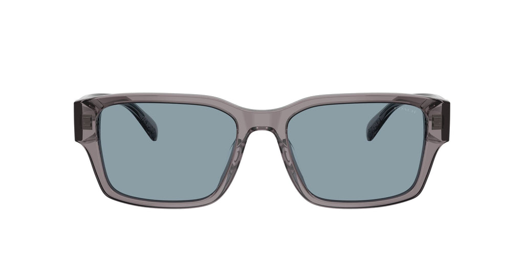 Coach 0HC8441U 553772 55 Transparent Grey/ Light Blue Solid