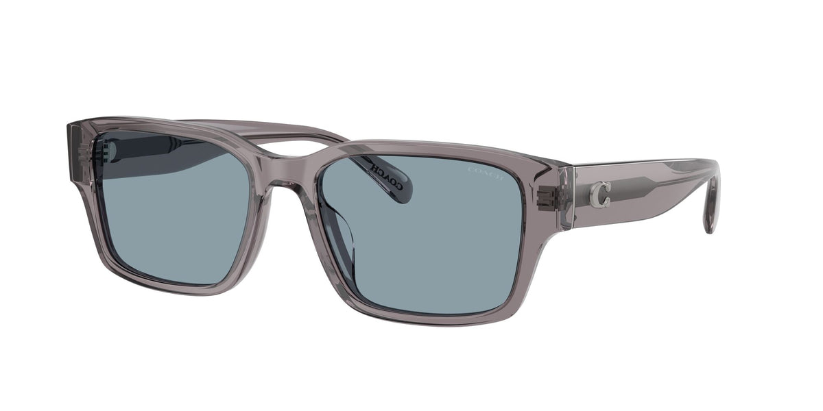 Coach 0HC8441U 553772 55 Transparent Grey/ Light Blue Solid