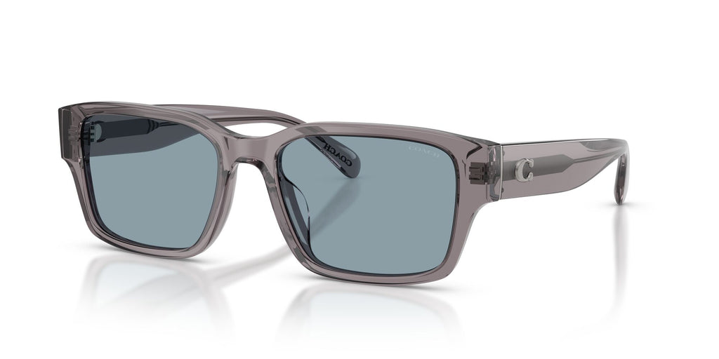 Coach 0HC8441U 553772 55 Transparent Grey/ Light Blue Solid