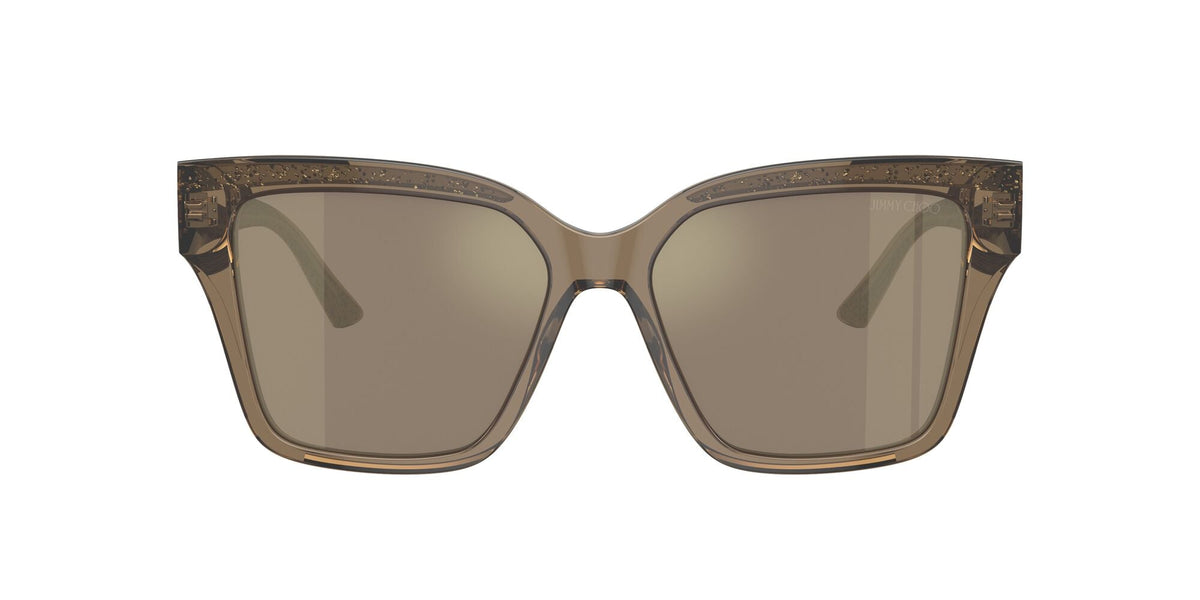 Jimmy Choo 0JC5003F 50405A 55 Transparent Brown Glitter/ Light Brown Mirror Gold
