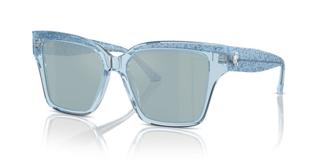 Jimmy Choo 0JC5003 50387C 55 Transparent Azure Glitter/ Light Azure Silver Mirror