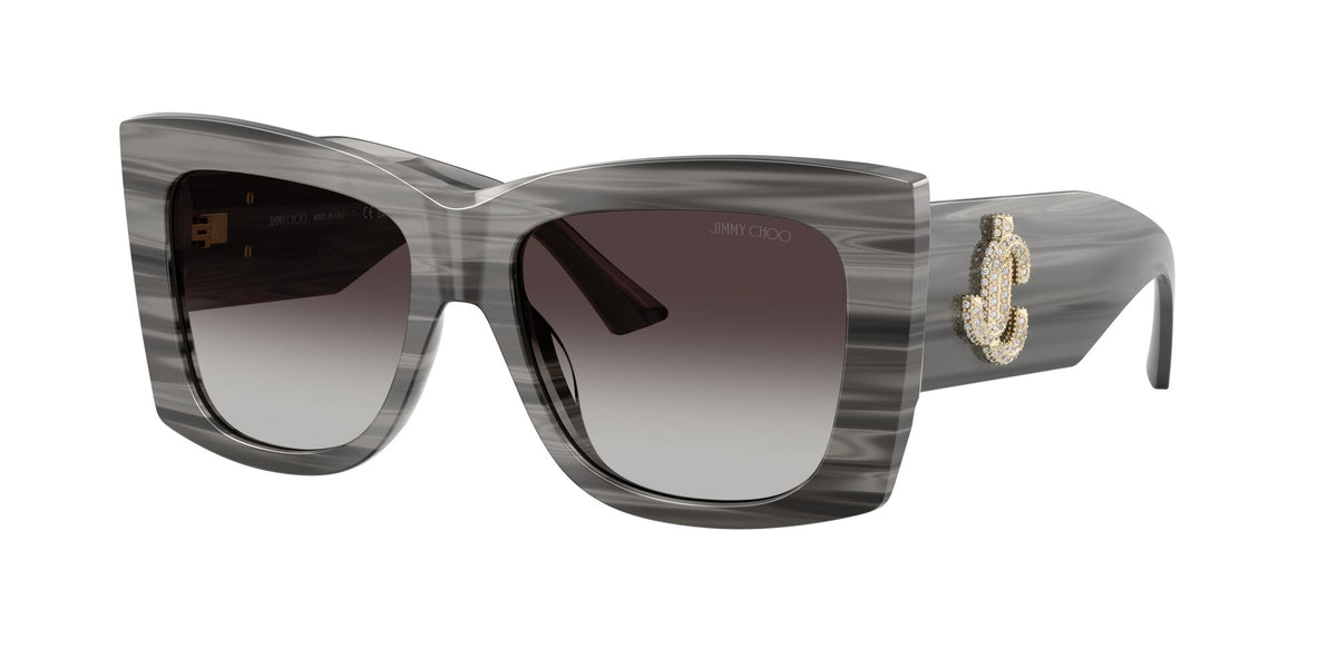 Jimmy Choo 0JC5036BF 50638G 54 Striped Black/ Gradient Gray