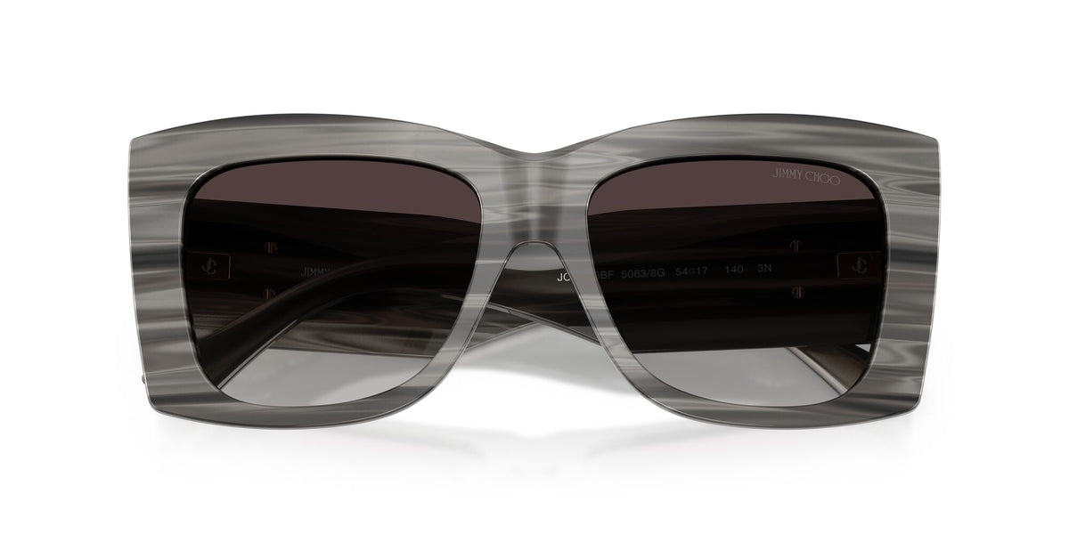 Jimmy Choo 0JC5036BF 50638G 54 Striped Black/ Gradient Gray
