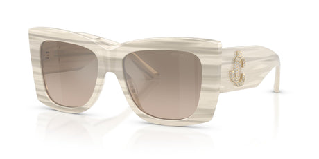 Jimmy Choo 0JC5036BF 50656I 54 Striped White/ Brown Gradient Grey Mirror Silver