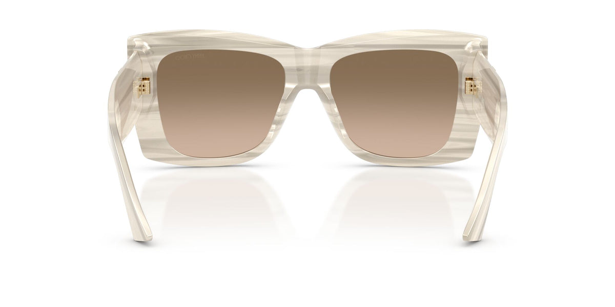 Jimmy Choo 0JC5036B 50656I 54 Striped White/ Brown Grad Grey Mirror Silver