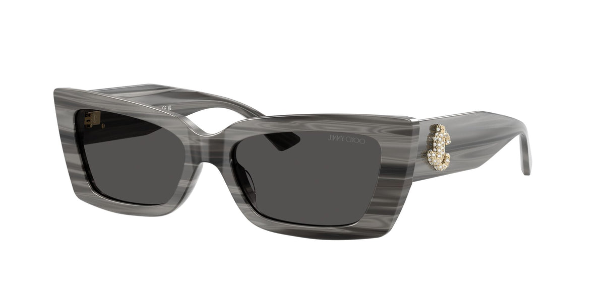 Jimmy Choo 0JC5037BU 506387 54 Striped Black/ Dark Grey